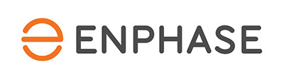 Enphase logo, representing advanced solar energy solutions and technology.