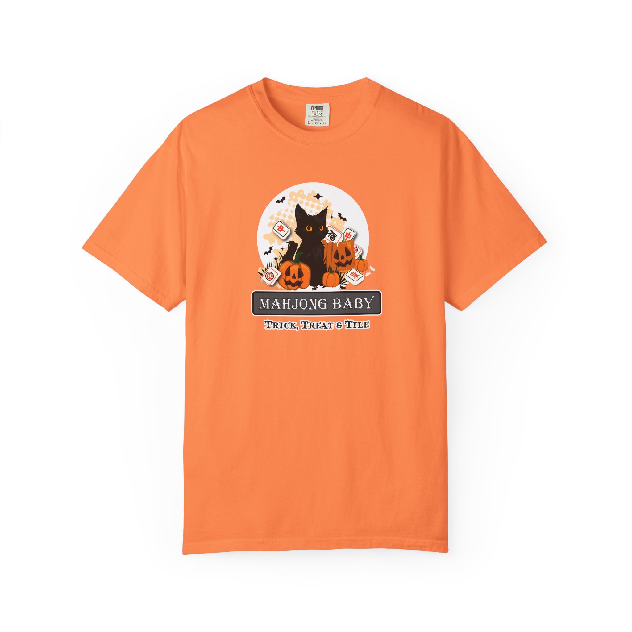 Mahjong Baby Black Cat Halloween T-Shirt — Trick, Treat & Tile Graphic Tee - Image 7